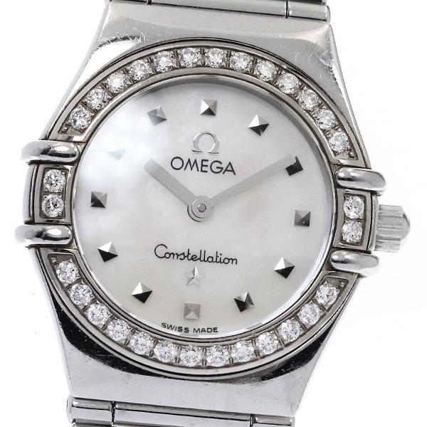 オメガ OMEGA 1465.71 コンステレーション ダイヤベゼル ホワイトシェルダイアル クォー...