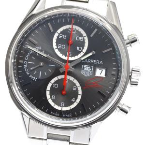 訳あり タグホイヤー TAG HEUER CV201M カレラ タキメーター ルイス・ハミルトン限定 クロノグラフ 自動巻き メンズ 保証書付き_903644【ev20】