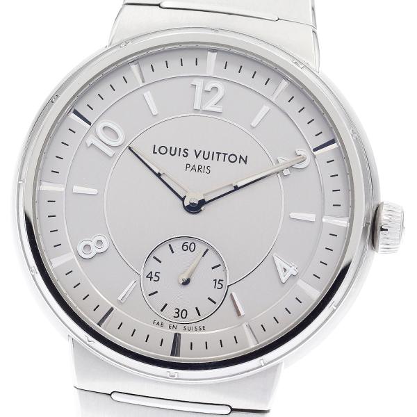 ルイ・ヴィトン LOUIS VUITTON W1ST1 タンブール スモールセコンド 自動巻き メン...