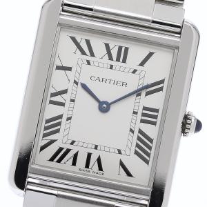 カルティエ CARTIER W5200014 タンクソロ LM クォーツ メンズ 良品 _904976