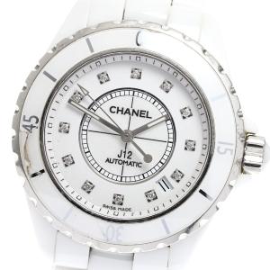 訳あり シャネル CHANEL H1629 J12 38ｍｍ 白セラミック 12Pダイヤ デイト 自動巻き メンズ _906183