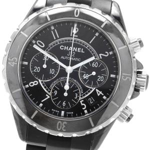 シャネル CHANEL H0939 J12 黒セラミック クロノグラフ 自動巻き メンズ _906304