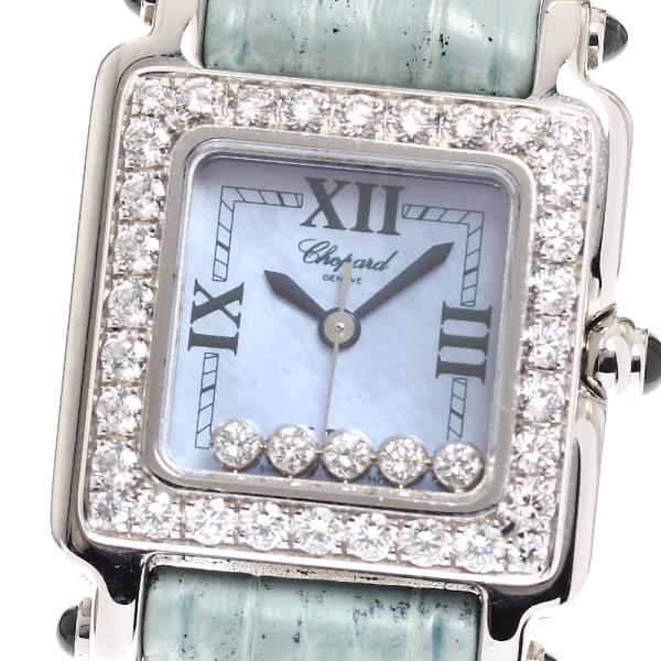 ショパール Chopard 27/8894-23/11 ハッピースポーツ スクエアミニ ダイヤベゼル...