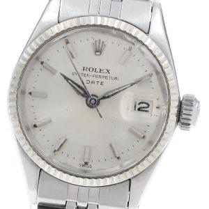 訳あり ロレックス ROLEX 6517 オイスターパーペチュアル デイト Cal.1130 WGベゼル 自動巻き レディース _910346