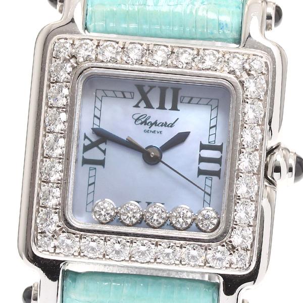 ショパール Chopard 27/8894-23/11 ハッピースポーツ スクエアミニ ダイヤベゼル...