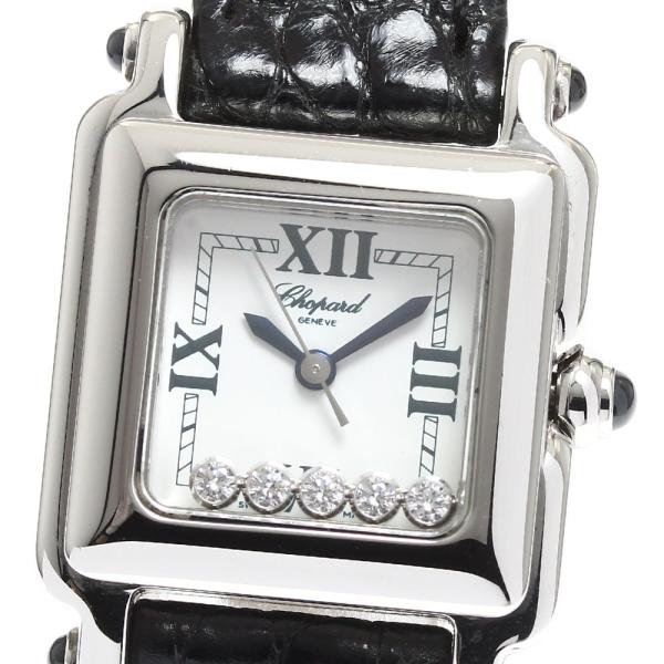 ショパール Chopard 27/8892-23 ハッピースポーツ スクエア 5Pダイヤ クォーツ ...