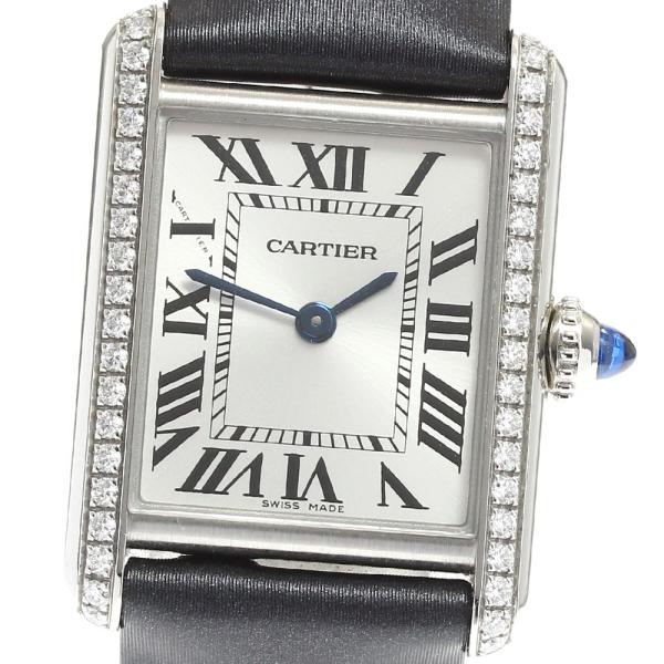 カルティエ CARTIER W4TA0016 タンクマストSM ダイヤベゼル クォーツ レディース ...
