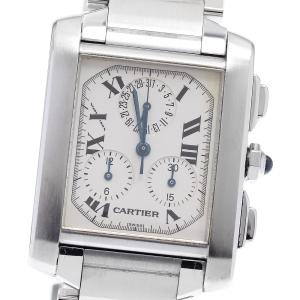 カルティエ CARTIER W51001Q3 タンクフランセーズXL クロノリフレックス パーペチュアルカレンダー クォーツ メンズ 良品 内箱付き_917285