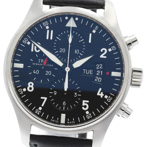 IWC SCHAFFHAUSEN IW377701 パイロットウォッチ クロノグラフ デイデイト 自...