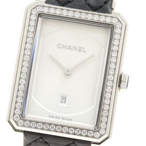 シャネル CHANEL H6402 ボーイフレンド デイト ダイヤベゼル クォーツ レディース 保証書付き_919243