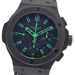 ウブロ HUBLOT 301.CI.1190.GR.ABG11 ビッグバン オールブラックグリーン 自動巻き メンズ 良品 _921605