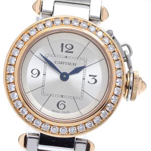 カルティエ CARTIER WJ124021 ミスパシャ K18PG ダイヤベゼル クォーツ レディース _923305