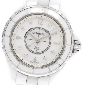 シャネル CHANEL H2570 J12 ホワイトセラミック 8Pダイヤ クォーツ レディース _930107