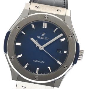 ウブロ HUBLOT 542.NX.6670.LR.JPN18 クラシックフュージョン ディープブルー デイト 自動巻き メンズ 保証書付き_930721