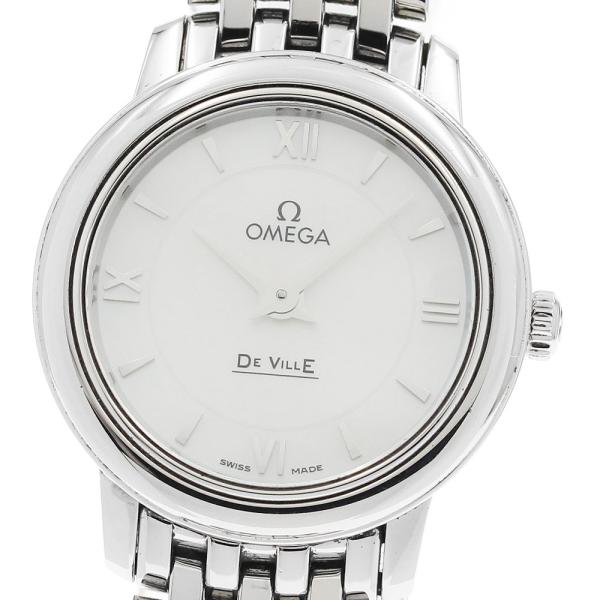 オメガ OMEGA 424.10.24.60.05.001 デビル プレステージ シェル文字盤 クォ...