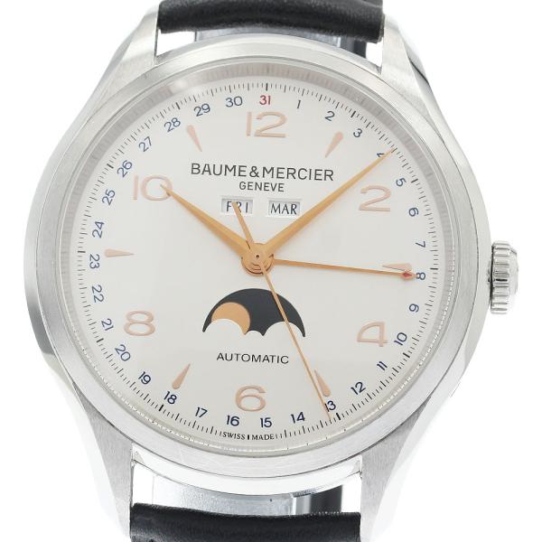 ボーム＆メルシェ Baume &amp; Mercier 65718 クリフトン ムーンフェイズ トリプルカ...