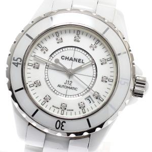 シャネル CHANEL H1629 J12 38ｍｍ 白セラミック 12Pダイヤ デイト 自動巻き メンズ _935020