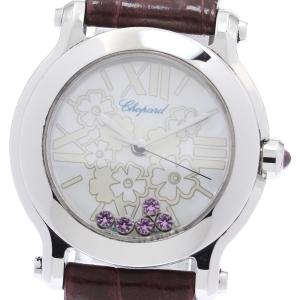 ショパール Chopard 8509 ハッピースポーツ ピンクサファイア クォーツ レディース _936345
