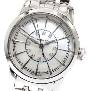 ハミルトン HAMILTON H403110 レイルロード 12Pダイヤ クォーツ レディース 美品 _936916【ev10】