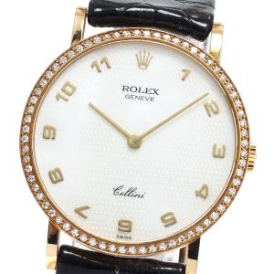 ロレックス ROLEX 5114 チェリーニ K18YG ダイヤベゼル Cal.1602 手巻き メンズ _936991