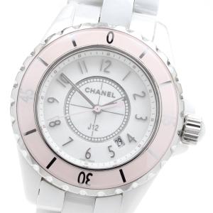 シャネル CHANEL H4467 J12 ソフトピンク 白セラミック 世界限定1200本 クォーツ レディース 保証書付き_938364