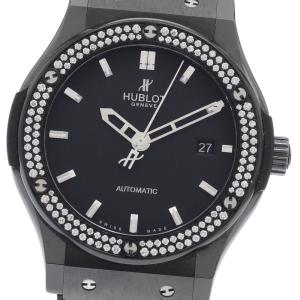 ウブロ HUBLOT 542.CM.1170.LR.1104 クラシック フュージョン ブラックマジック ダイヤベゼル 自動巻き メンズ 保証書付き_938488