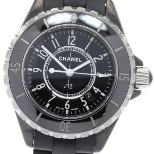 シャネル CHANEL H0681 J12 黒セラミック デイト クォーツ レディース 保証書付き_938959【ev10】