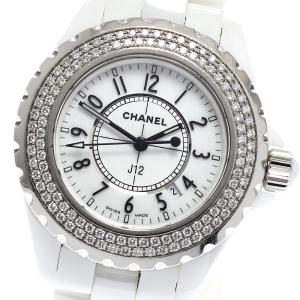 訳あり シャネル CHANEL H0967 J12 ダイヤベゼル 白セラミック クォーツ レディース _939441