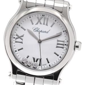 ショパール Chopard 8590 ハッピースポーツ 3Pダイヤ クォーツ レディース 箱付き_940231