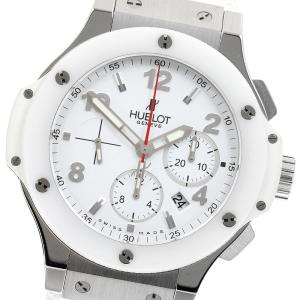 ウブロ HUBLOT 301.SE.230.RW ビッグバン スチールホワイト クロノグラフ 自動巻き メンズ 保証書付き_940475