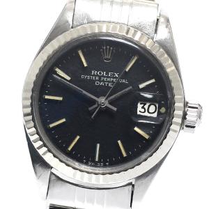 訳あり ロレックス ROLEX 6917 オイスター パーペチュアル デイト WGベゼル Cal.2030 USブレスレット 自動巻き レディース _941871
