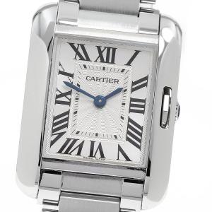 カルティエ CARTIER W5310022 タンクアングレーズSM クォーツ レディース 良品 _943083