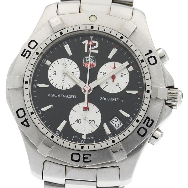 タグホイヤー TAG HEUER CAF1110 アクアレーサー デイト クロノグラフ クォーツ メ...