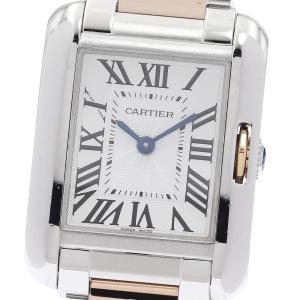 カルティエ CARTIER W5310019 タンクアングレーズSM クォーツ レディース 良品 _943414