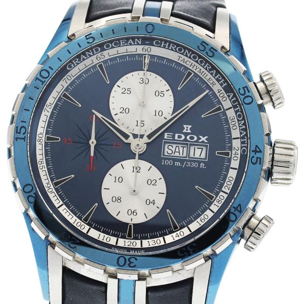 エドックス EDOX 01121 グランドオーシャン デイデイト クロノグラフ 自動巻き メンズ 保...