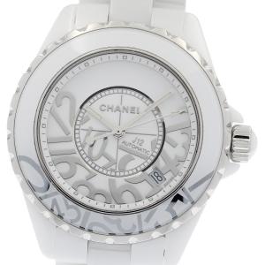 シャネル CHANEL H5240 J12 グラフィティ 世界限定1200本 白セラミック 自動巻き メンズ 良品 保証書付き_944514