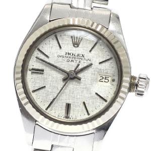 訳あり ロレックス ROLEX 6917 オイスター パーペチュアル デイト WGベゼル Cal.2030 自動巻き レディース _945764