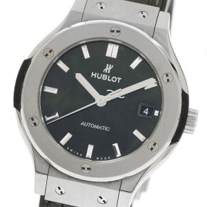 ウブロ HUBLOT 565.NX.8970.LR クラシック・フュージョン チタニウム グリーン デイト 自動巻き ボーイズ 保証書付き_945868