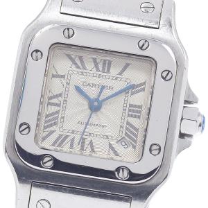 カルティエ CARTIER W20062D6 サントスガルベSM デイト 自動巻き レディース _947310