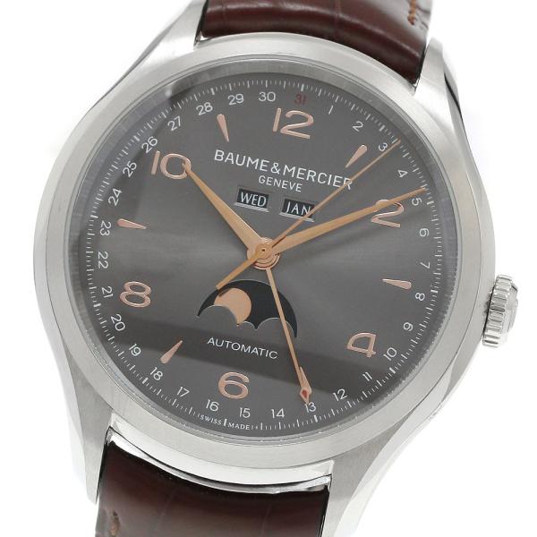 ボーム＆メルシェ Baume &amp; Mercier 65718 クリフトン ムーンフェイズ トリプルカ...