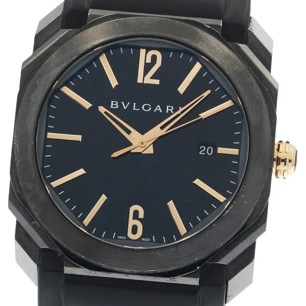 ブルガリ BVLGARI BGO41S オクト ウルトラネロ デイト 自動巻き メンズ _94849...