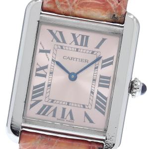カルティエ CARTIER W5200000 タンクソロSM クォーツ レディース _948916