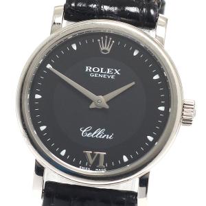 ロレックス ROLEX 6110 チェリーニ K18WG クォーツ レディース _949616