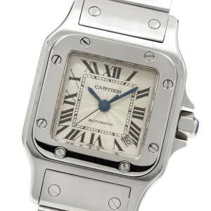 カルティエ CARTIER W20054D6 サントスガルベ SM デイト 観音バックル 自動巻き レディース _952423