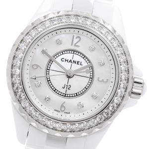 シャネル CHANEL H2572 J12 ダイヤベゼル 8Pダイヤ クォーツ レディース 良品 _954067