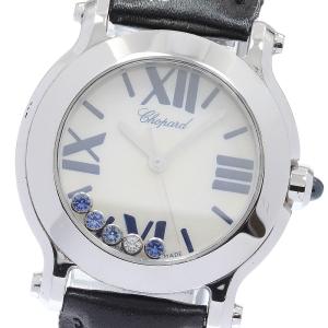 ショパール Chopard 8509 ハッピースポーツ 5P ダイヤ サファイア クォーツ レディース 箱付き_954633