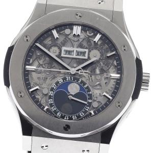 ウブロ HUBLOT 517.NX.0170.LR クラシックフュージョン アエロフュージョン ムーンフェイズ 自動巻き メンズ 保証書付き_954646