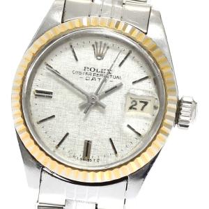 訳あり ロレックス ROLEX 6917 オイスター パーペチュアル デイト WGベゼル Cal.2030 自動巻き レディース _955304