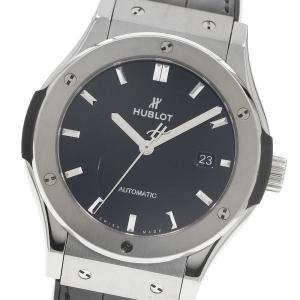ウブロ HUBLOT 542.NX.1270.LR クラシックフュージョン ブラックシャイニー デイト 自動巻き メンズ 美品 箱・電子保証書付き_956606