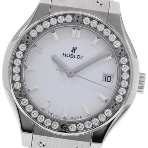 ウブロ HUBLOT 581.NE.2010.LR.1204 クラシックフュージョン ダイヤベゼル クォーツ レディース _957287